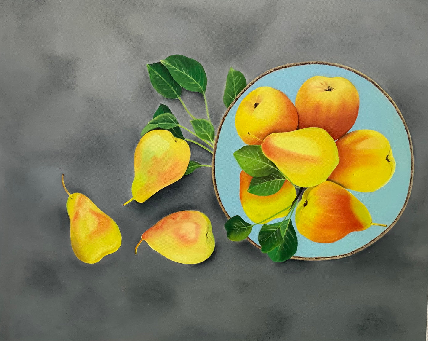 Yellow Bear - Original Oil Painting by Shobika