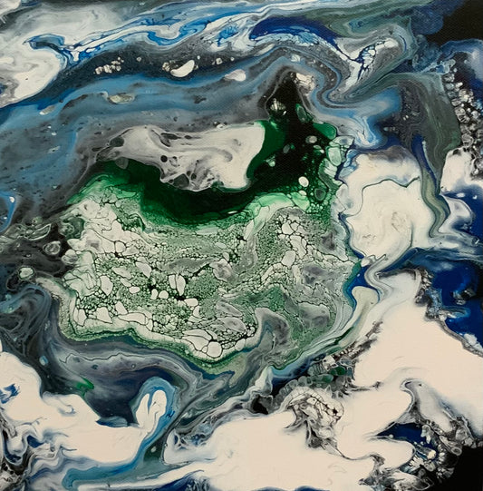 Green Minion I - Original Oil Painting by Shobika