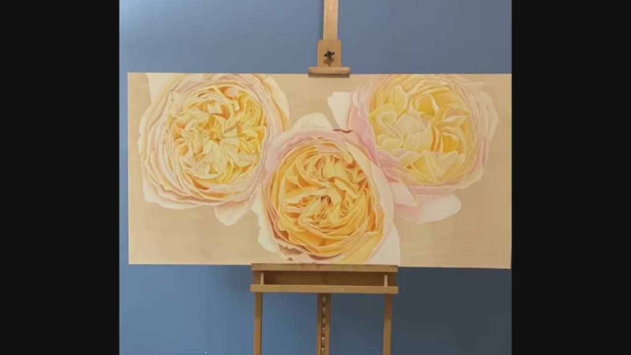 Yellow roses green background video