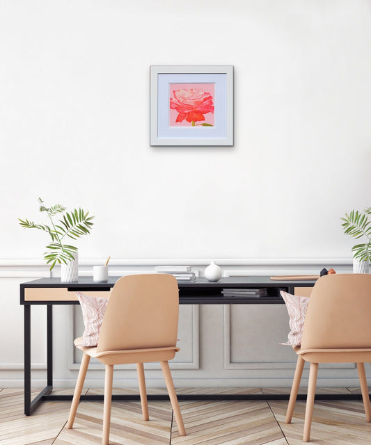 Floral Artwork Blush I - Original Oil Painting by Shobika