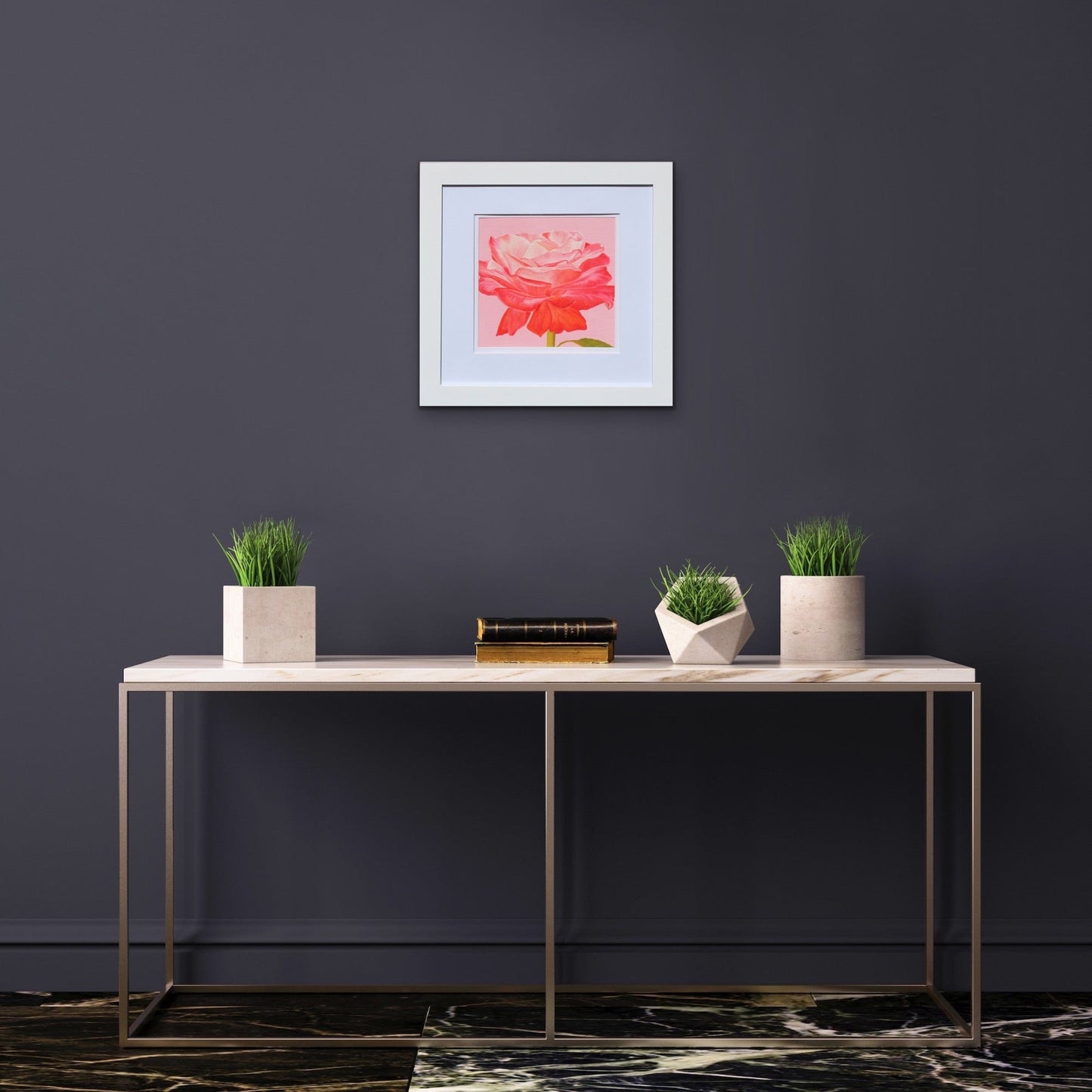 Floral Artwork Blush I - Original Oil Painting by Shobika