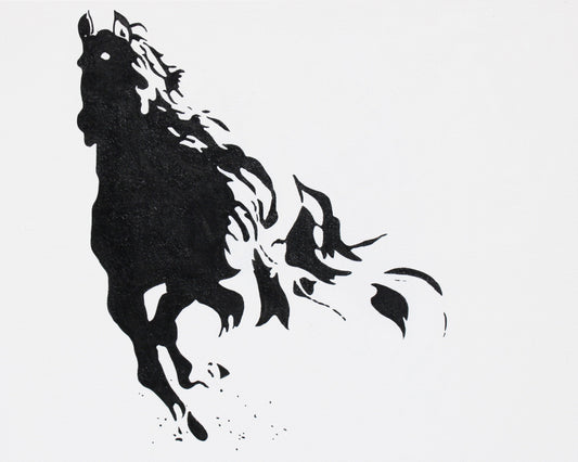 Floral Artwork Cavallo -Original Oil Painting by Shobika