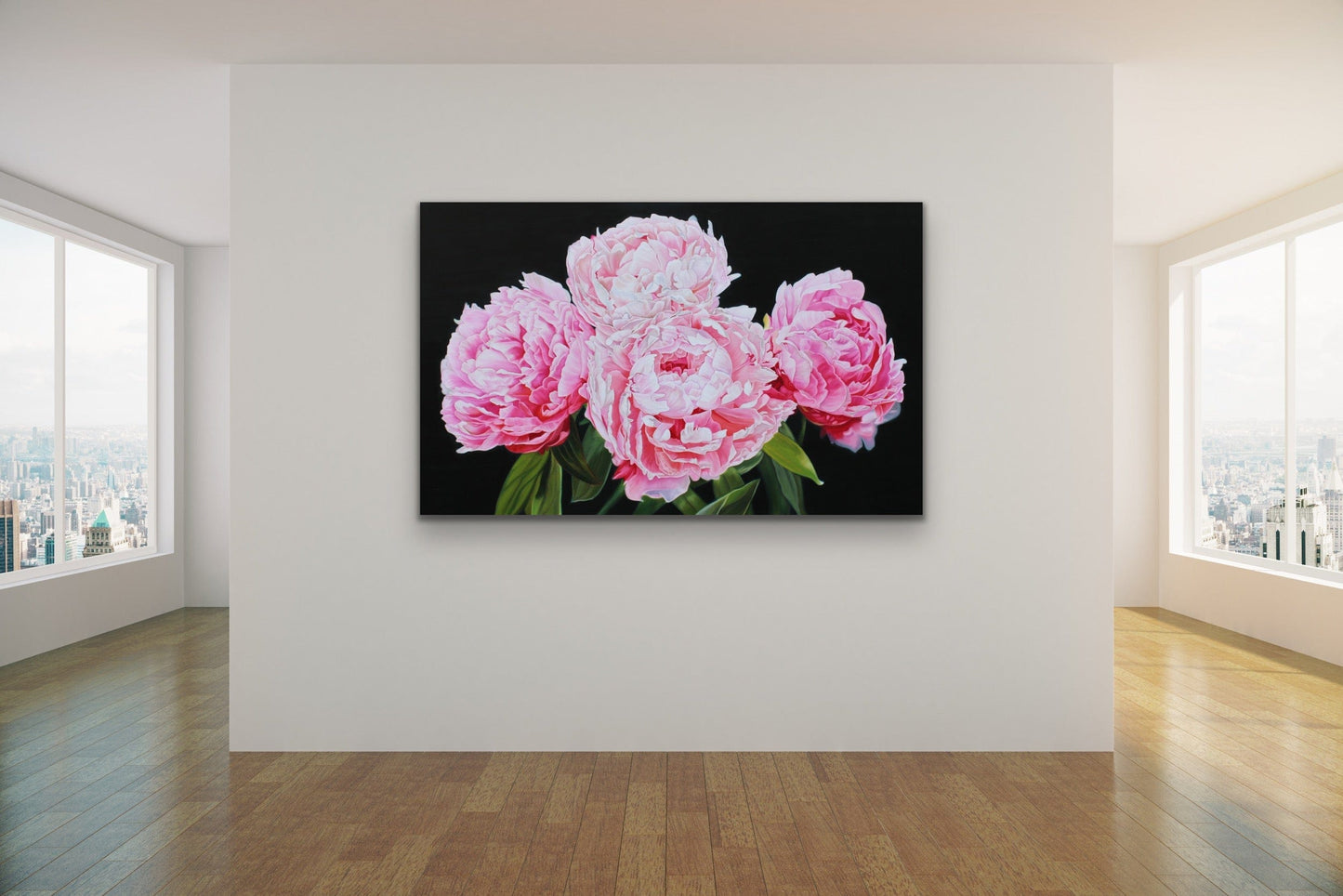 Floral Artwork Floating Buds - Original Oil Painting by Shobika