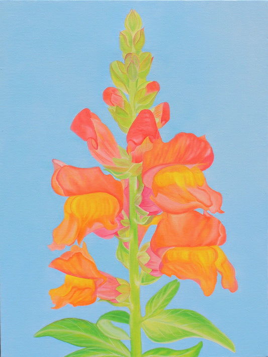 Floral Artwork Head blooms - Original Oil Painting by Shobika