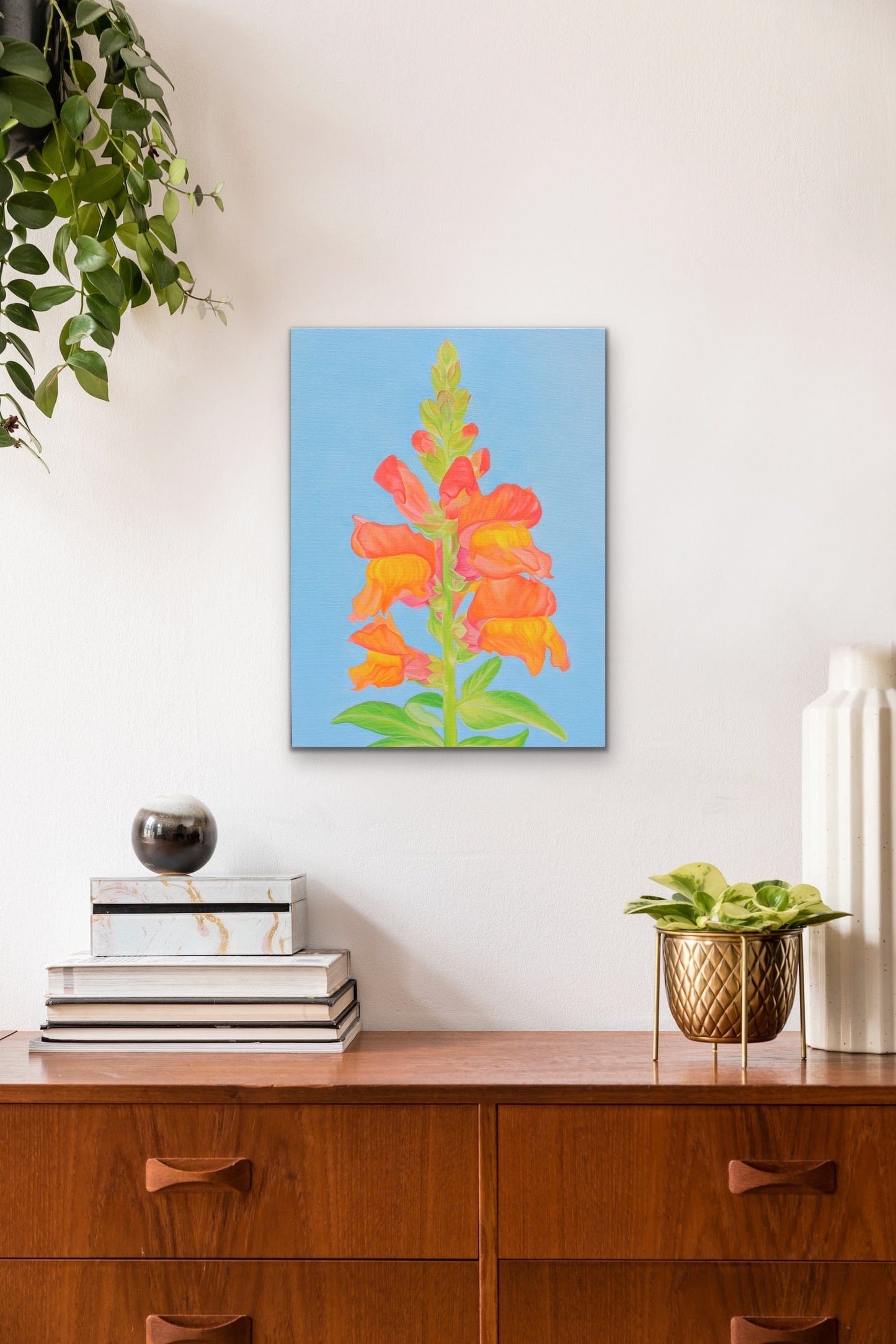 Floral Artwork Head blooms - Original Oil Painting by Shobika