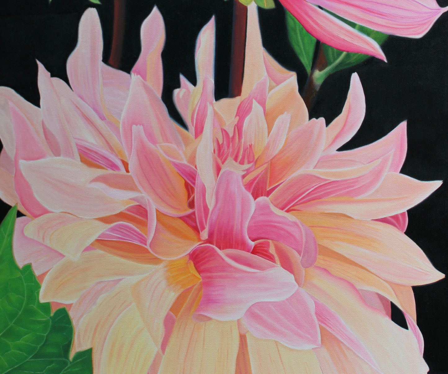 Floral Artwork Orange Monsoon - Original Oil Painting by Shobika