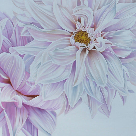 Floral Artwork Purple delight - Original Oil Painting by Shobika