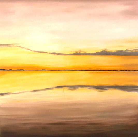 Floral Artwork Rising Sun - Original Oil Painting by Shobika