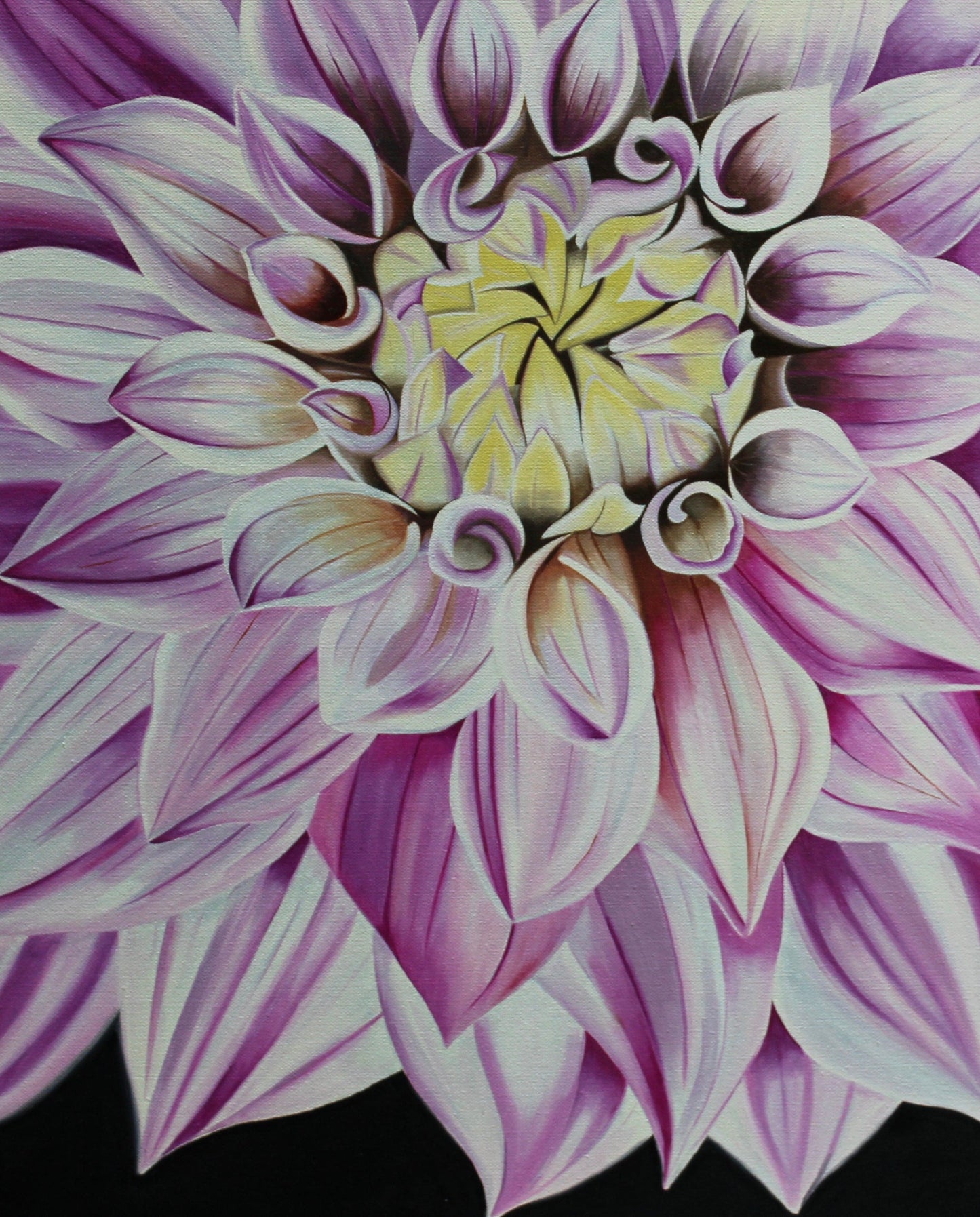 Floral Artwork Secrets of two flowers - Original Oil Painting by Shobika