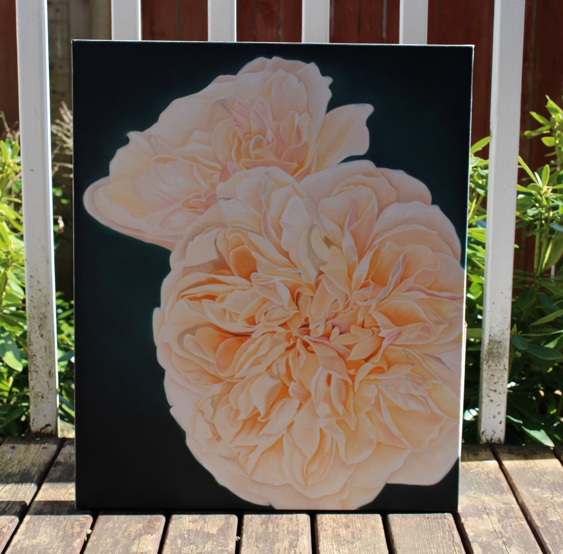 Floral Artwork Sun blaze - Original Oil Painting by Shobika