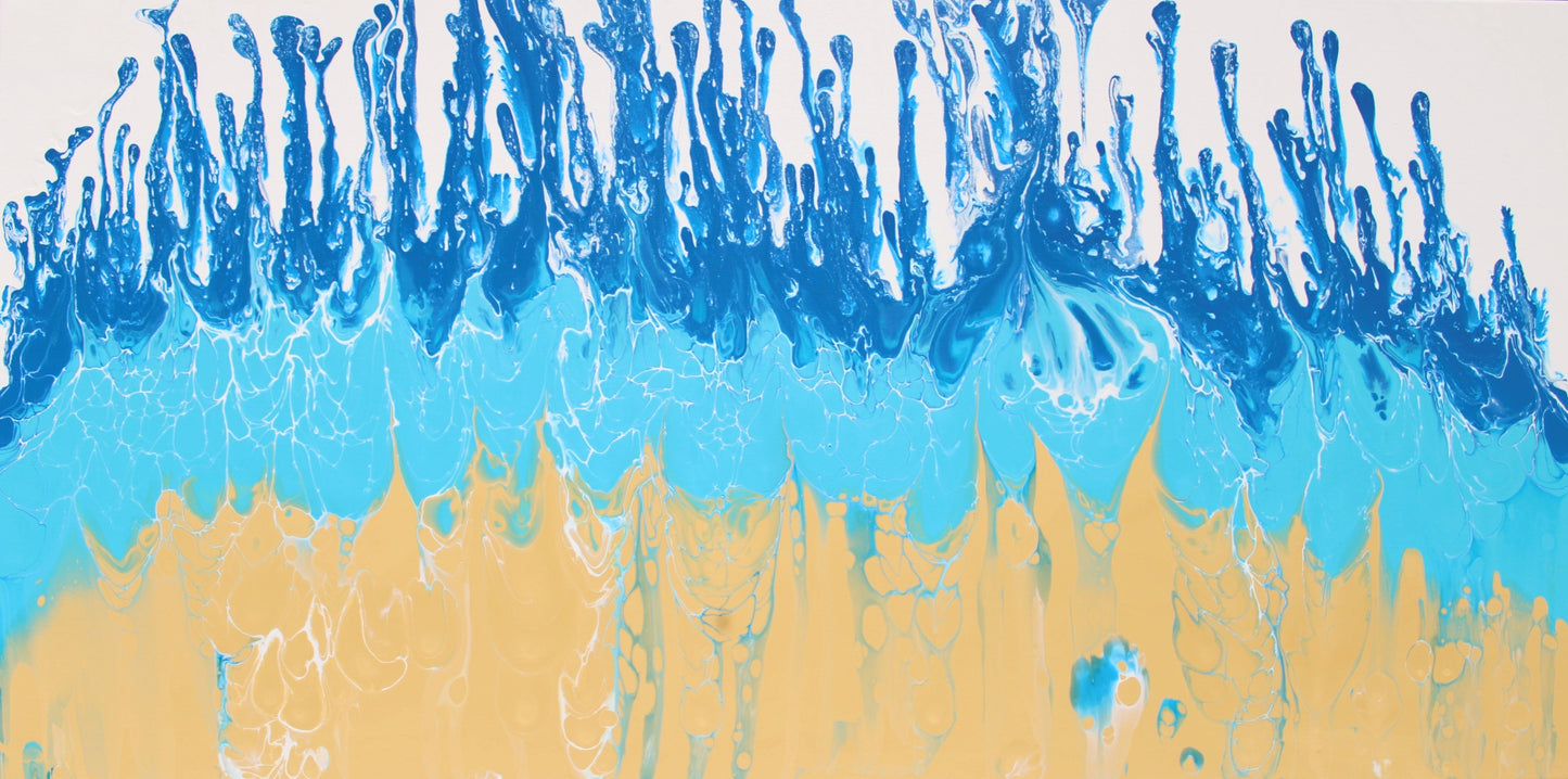 water flames oil painting