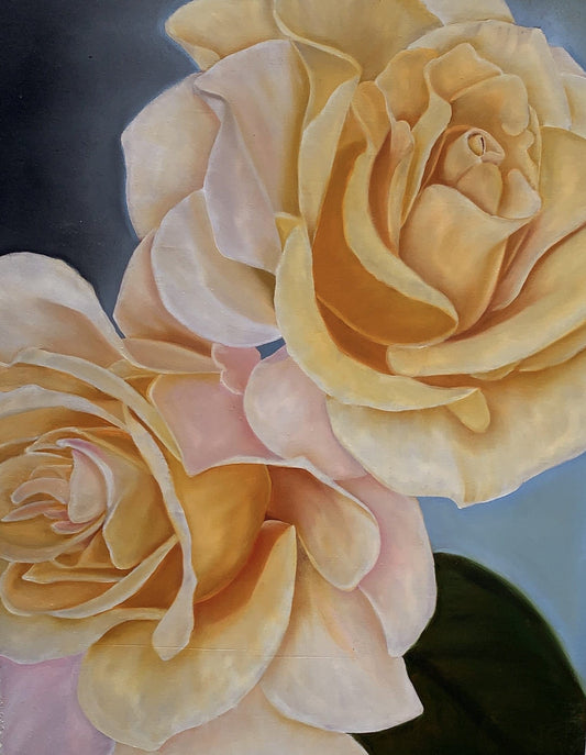 Floral Artwork Wood creek - Original Oil painting by Shobika