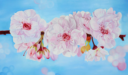 oil painting cherry blossoms