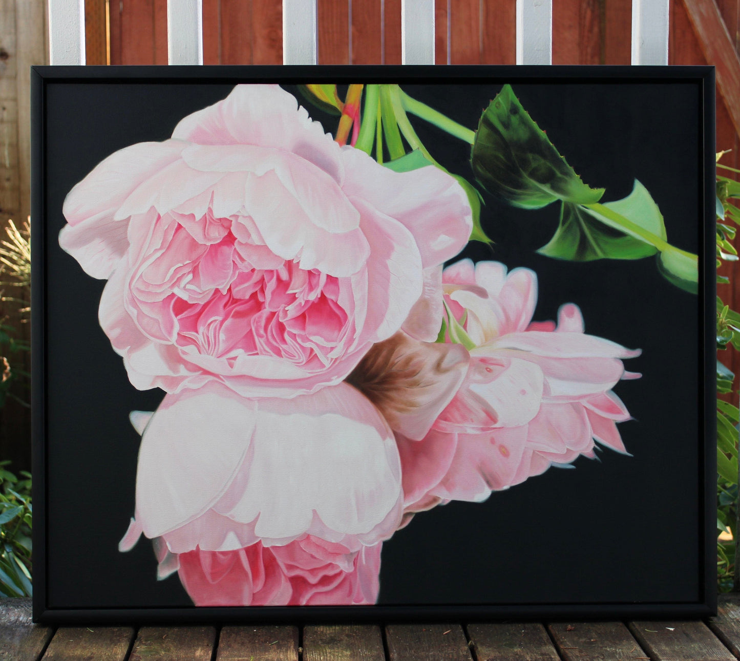 Flower Painting - Pink Roses - Original Oil Painting