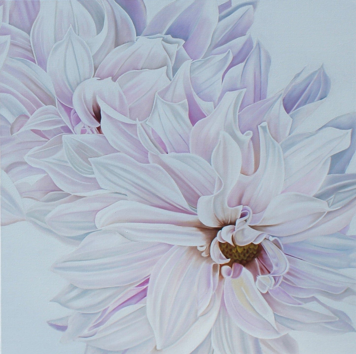 Floral Artwork Purple delight - Original Oil Painting by Shobika