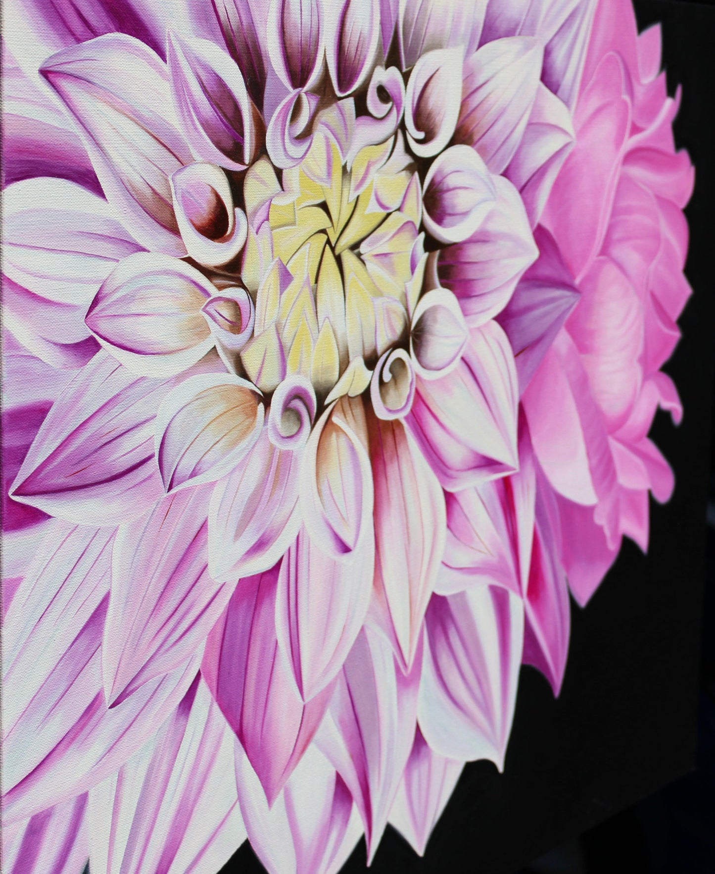 Floral Artwork Secrets of two flowers - Original Oil Painting by Shobika
